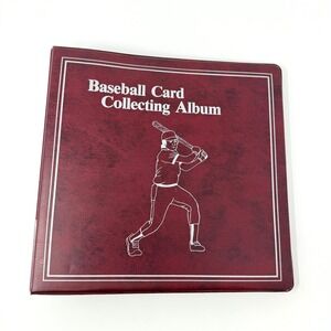 Pioneer BAC-10 Baseball Card Album Binder Vintage 3 Ring Burgundy